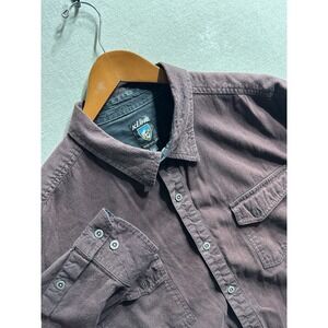 Kuhl Sting Button Up Long Sleeve Shirt Mens XL Burgundy Hiking Outdoors Casual